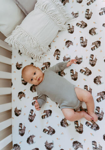 Bear + Me | Cotton Jersey Fitted Cot Sheet