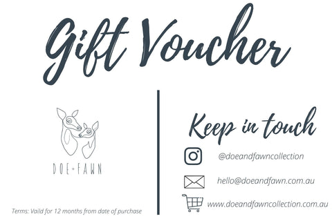 Doe + Fawn Gift Vouchers
