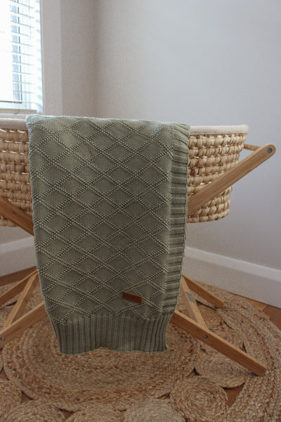 Fern | Rhombic Knit Blanket